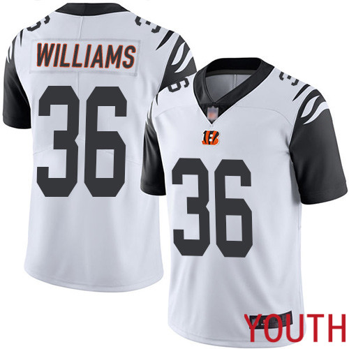 Cincinnati Bengals Limited White Youth Shawn Williams Jersey NFL Footballl #36 Rush Vapor Untouchable